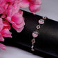 Rose Gold Silver Unique MOP Design Bracelet