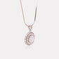 Luminous Halo Gemstone Pendant