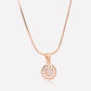 Rose Gold Floral Heart Pendant