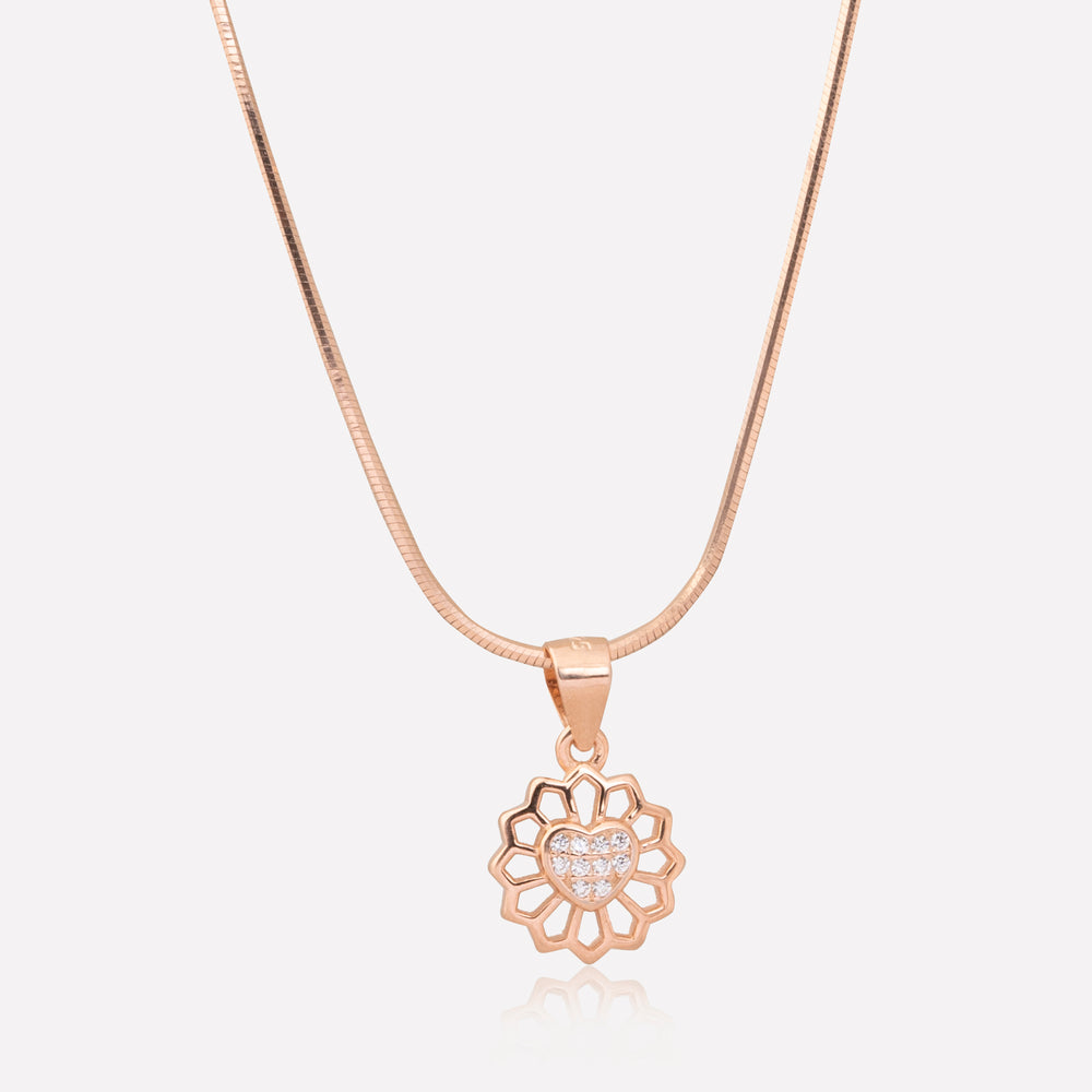 Golden Floral Elegance Pendant
