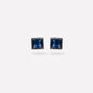 Square Sapphire Stud