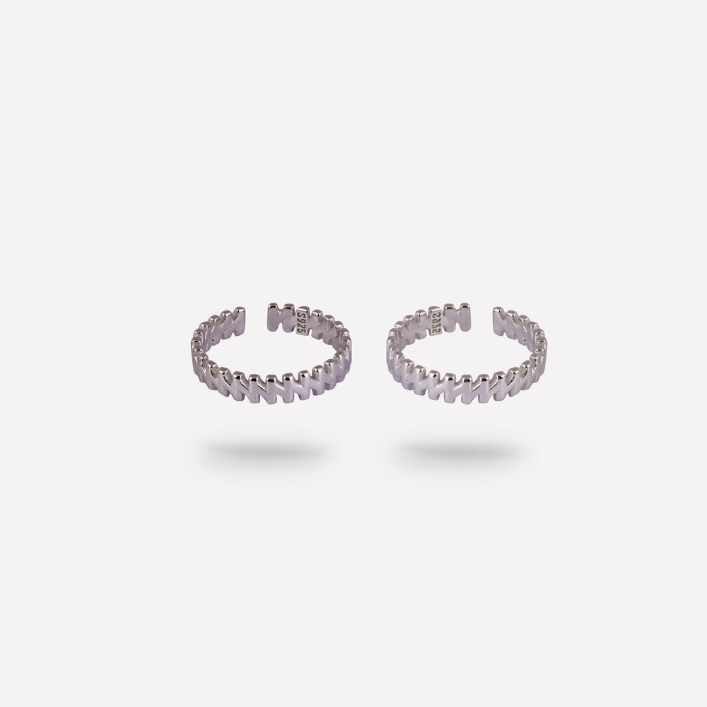 Zigzag Elegance Toe Ring