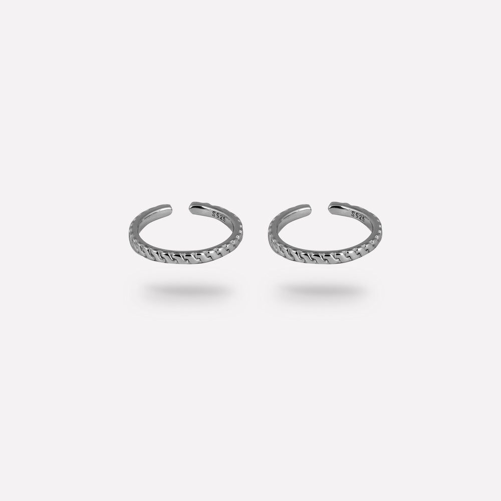 Zigzag pattern Toe Ring