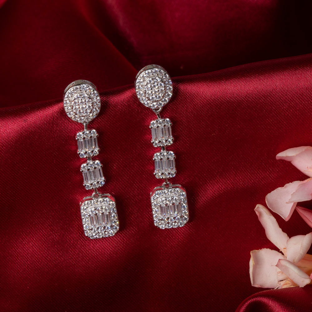 Silver Lumina Drop Earrings