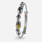 Yellow Blue Balls Adjustable Silver Baby Kada