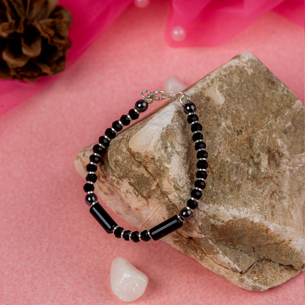 Midnight Sparkle Baby Black Beads Bracelet