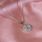 Luminous Halo Gemstone Pendant